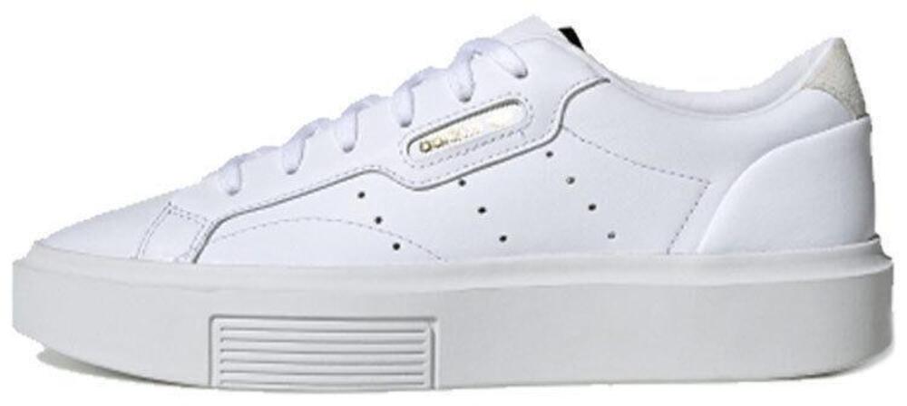 Adidas Leather White Sleek Womens Shoes Size 6.5
